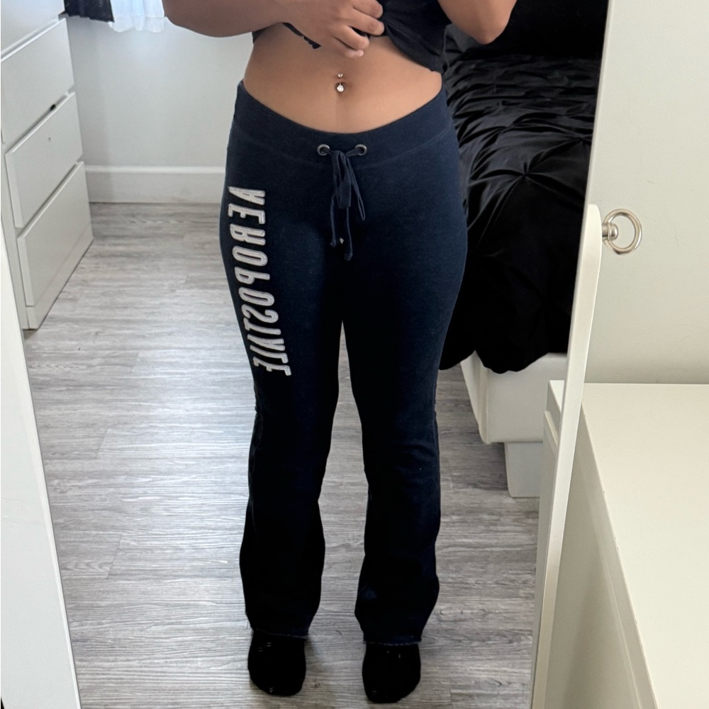 Aeropostale Black Track Pants with Slim Fit